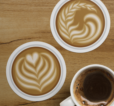Untersetzer geek latte art muster - TenStickers