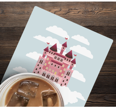 Untersetzer geek märchenschloss illustration - TenStickers