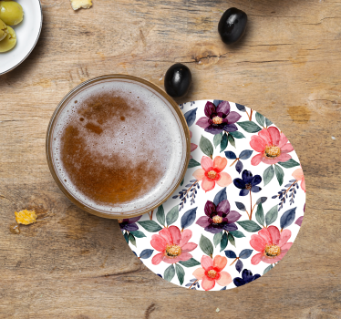 Untersetzer geek mit blumenmuster splash - TenStickers