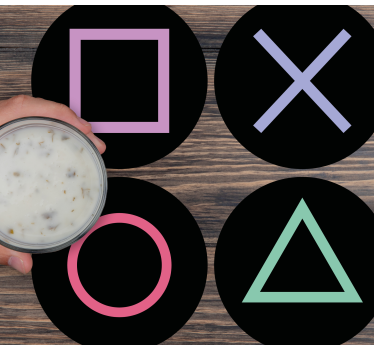 Untersetzer geek mit bunten formmustern - TenStickers