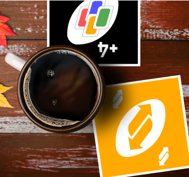Untersetzer geek mit bunten kartenmotiven - TenStickers