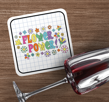 Untersetzer geek mit bunter floraler typografie - TenStickers