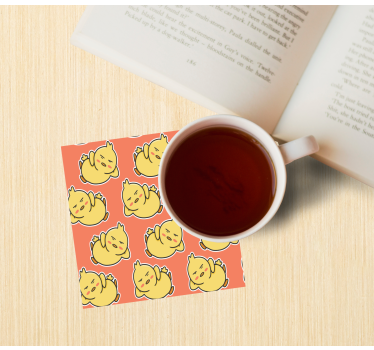 Untersetzer geek mit charmantem gelben kükenmuster - TenStickers