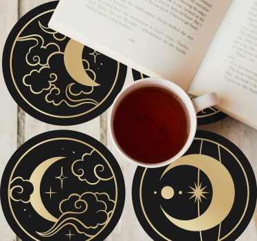 Untersetzer geek mit himmlischen mondmustern - TenStickers