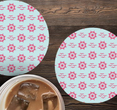 Untersetzer geek mit nautischem radmuster - TenStickers