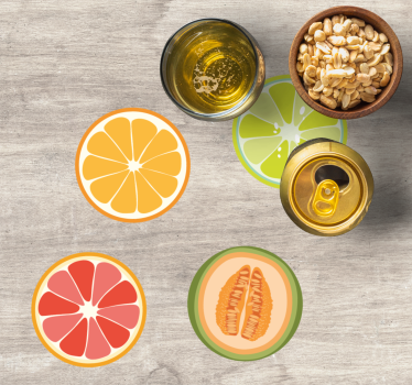 Untersetzer geek mit obstscheiben-motiven - TenStickers