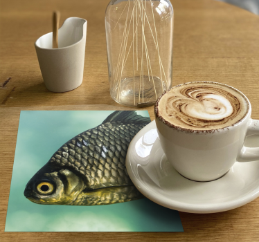 Untersetzer geek mit realistischer fischdarstellung - TenStickers