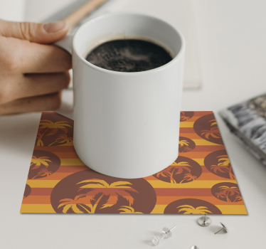 Untersetzer geek mit retro palmenmotiv - TenStickers