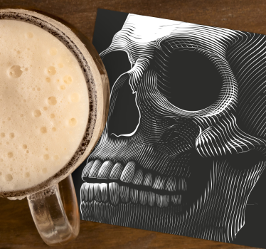 Untersetzer geek mit stilisierter totenkopf-illustration - TenStickers