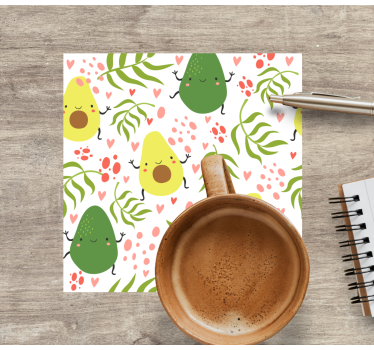 Untersetzer geek mit süßem avocado-muster - TenStickers