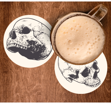 Untersetzer geek mit totenkopf-illustrationen - TenStickers