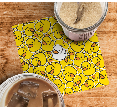 Untersetzer geek mit verspieltem enten-muster - TenStickers