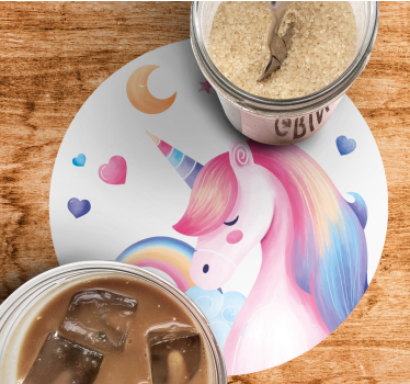Untersetzer geek mit verspielter einhorn-illustration - TenStickers