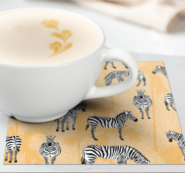 Untersetzer geek mit zebra-muster hintergrund - TenStickers