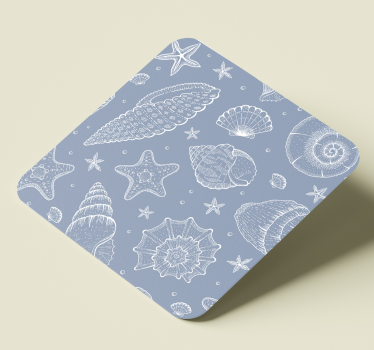 Untersetzer geek muschel- und sternenmuster - TenStickers
