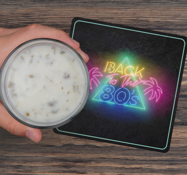 Vintage Untersetzer neon-retro der 80er - TenStickers