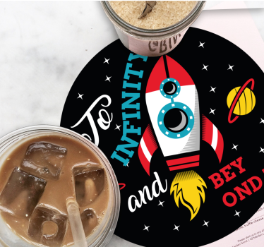 Untersetzer geek raketenstart weltraumthema - TenStickers