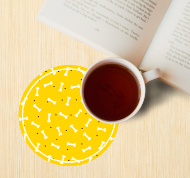 Untersetzer geek rundes knochenmuster - TenStickers