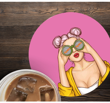 Untersetzer geek verspielt mit sonnenbrille - TenStickers