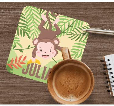 Untersetzer geek verspieltes affen design - TenStickers