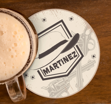 Untersetzer geek westernhut und waffen - TenStickers
