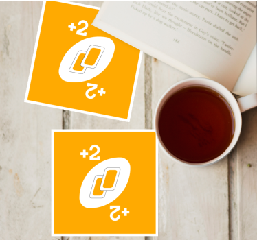 Untersetzer geek zwei verbundene formen mit zahlen - TenStickers