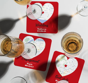 Untersetzer Hochzeit Besondere Momente - TenStickers