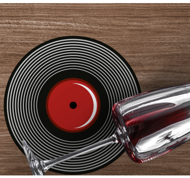 Vintage untersetzer im retro vinyl schallplatten design - TenStickers