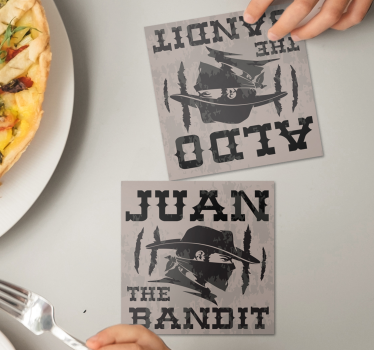Vintage untersetzer juan bandit silhouette - TenStickers