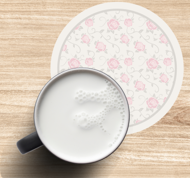 Vintage untersetzer mit floralem muster - TenStickers