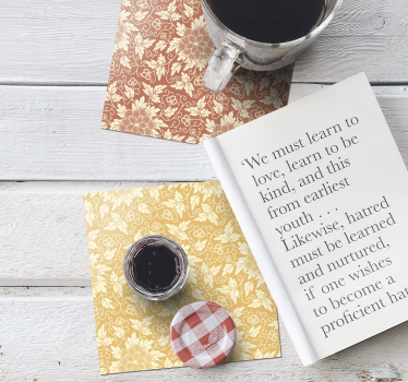 Vintage untersetzer mit floralen mustern - TenStickers