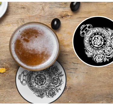 Vintage untersetzer mit rosen und taschenuhr - TenStickers