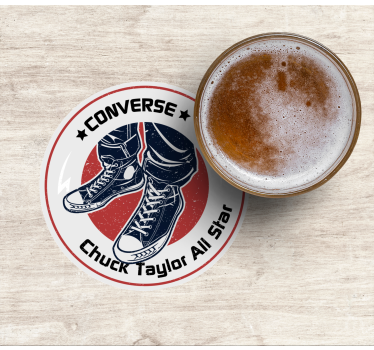 Vintage untersetzer mit sneaker grafikdesign - TenStickers