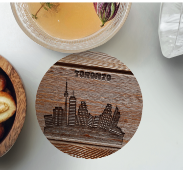 Vintage untersetzer toronto skyline silhouette - TenStickers