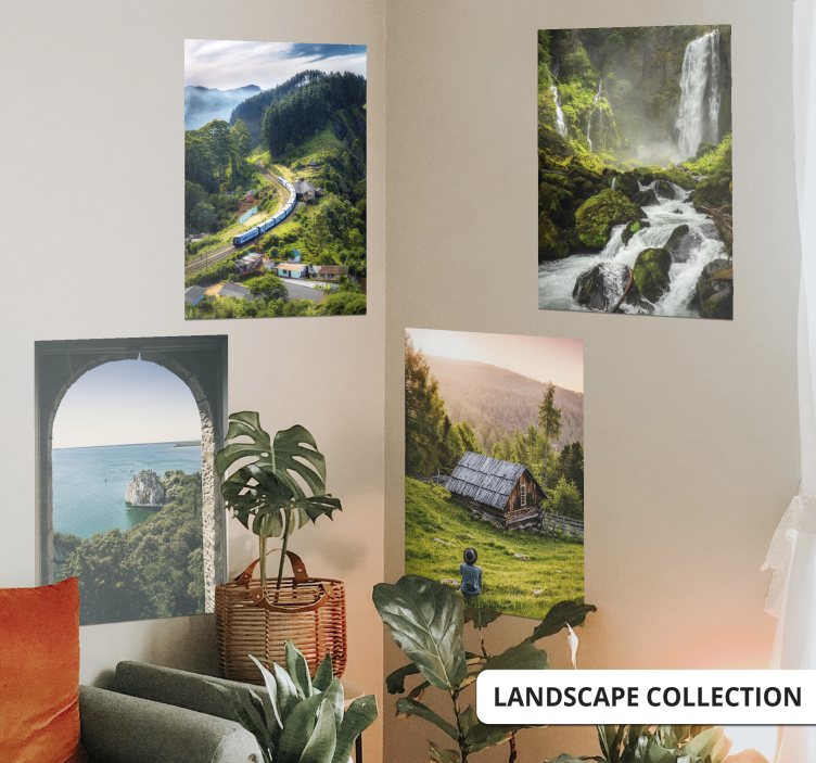 Poster Wasserfall Landschaft - TenStickers