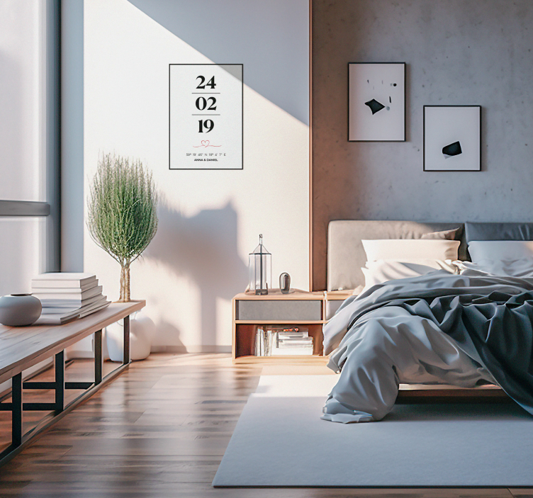 Poster Koordinaten der Liebe - TenStickers