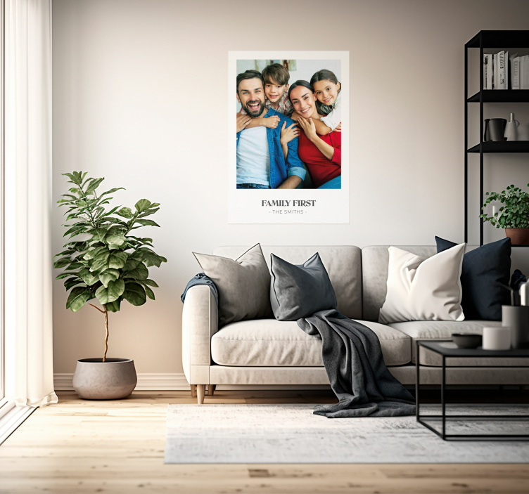 Personalisierte Poster familie zuerst Liebe - TenStickers