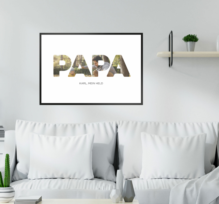 Papa mein Held personalisiertes Poster - TenStickers