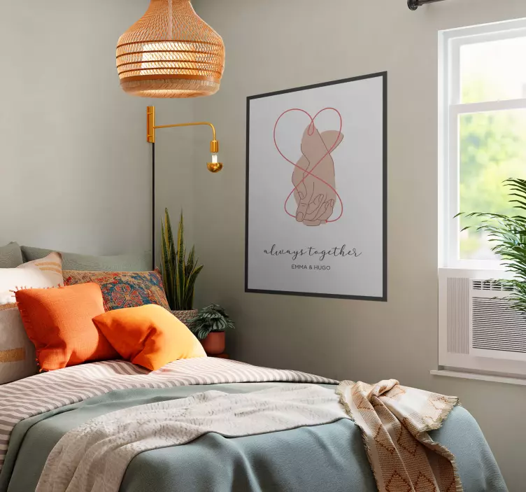 Poster Hauptschlafzimmer 'always together' - TenStickers