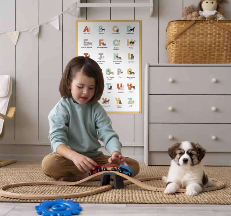 Hunde-Poster hunderassen AlphabetHunderassen Alphabet - TenStickers