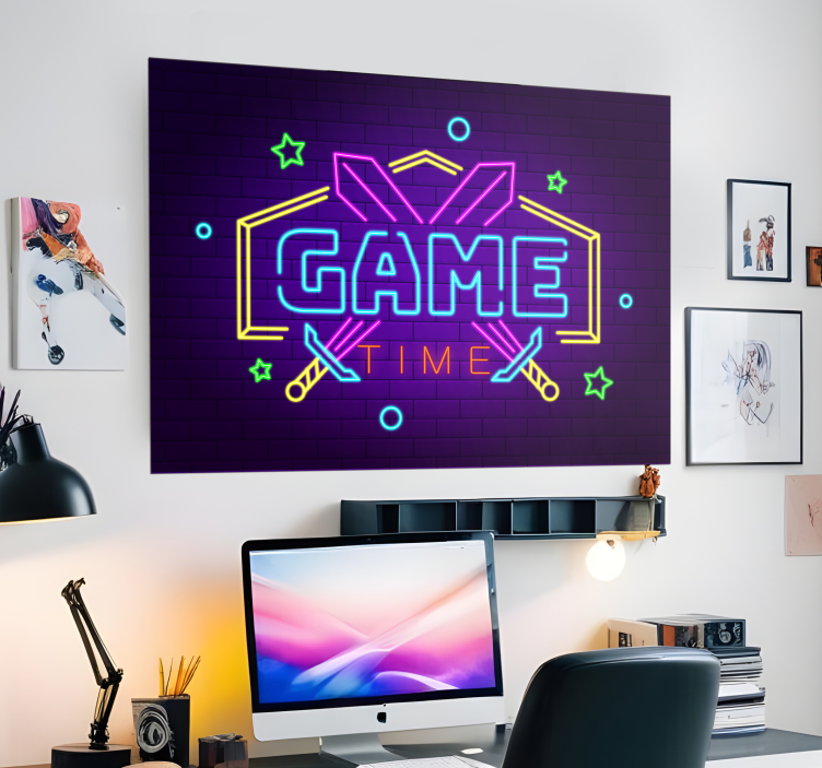 Gaming Poster Neon Design - TenStickers