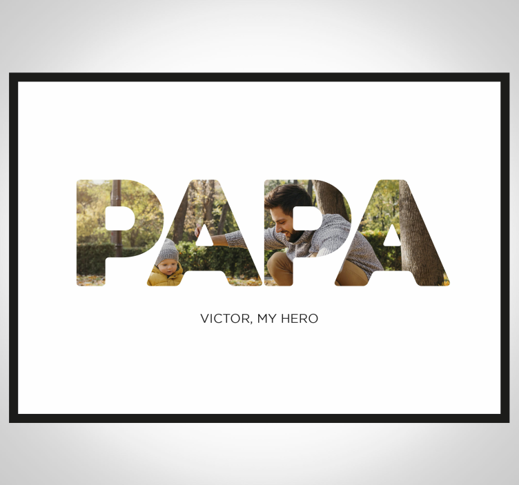 Papa mein Held personalisiertes Poster - TenStickers