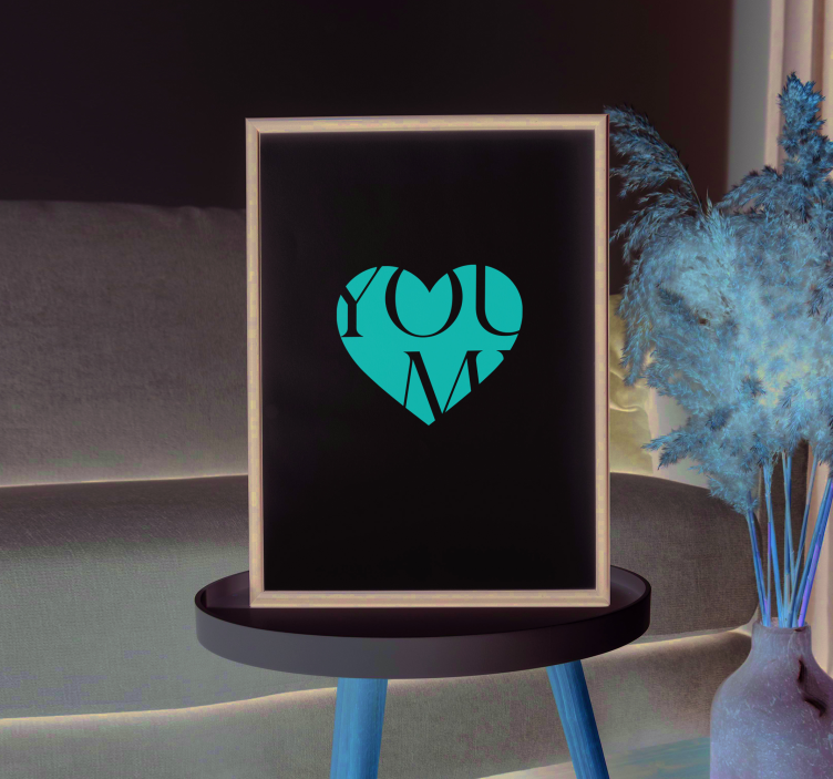 Personalisierte Liebe Poster Du und Ich - TenStickers