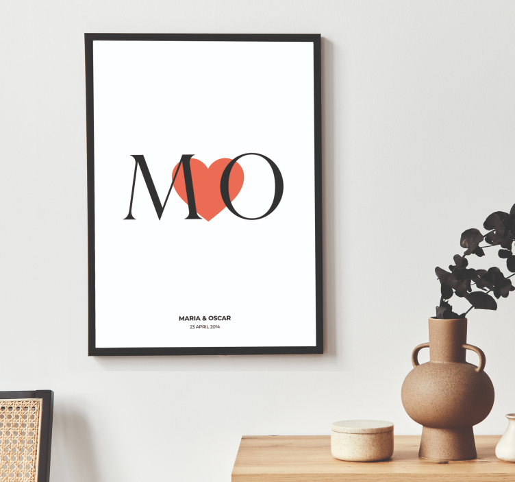 Personalisierte Poster Paarliebe - TenStickers