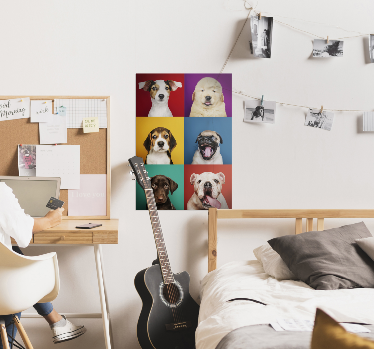 Hunde-Poster Hund und Welpe - TenStickers