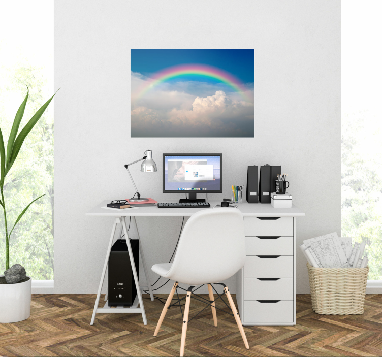 Poster Regenbogen über den Wolken - TenStickers