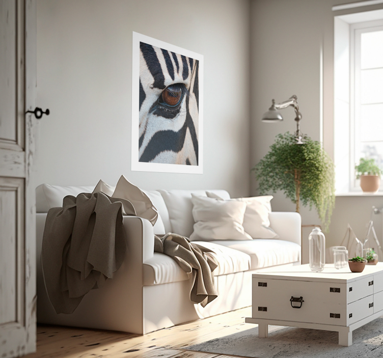 Poster sonstige Tiere Auge des Zebras - TenStickers