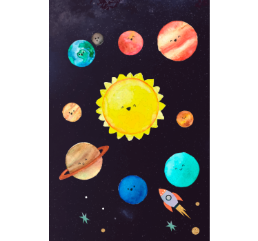 Poster Kinderzimmer sonnensystem für kinder - TenStickers