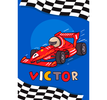 Personalisiertes Poster Formel 1 für Kinder - TenStickers