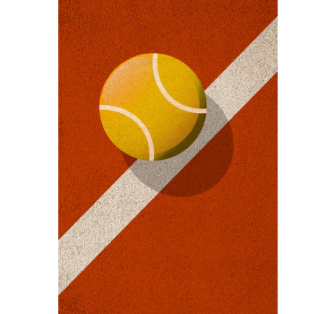 Plakat minimalisten Tennisplatz - TenStickers